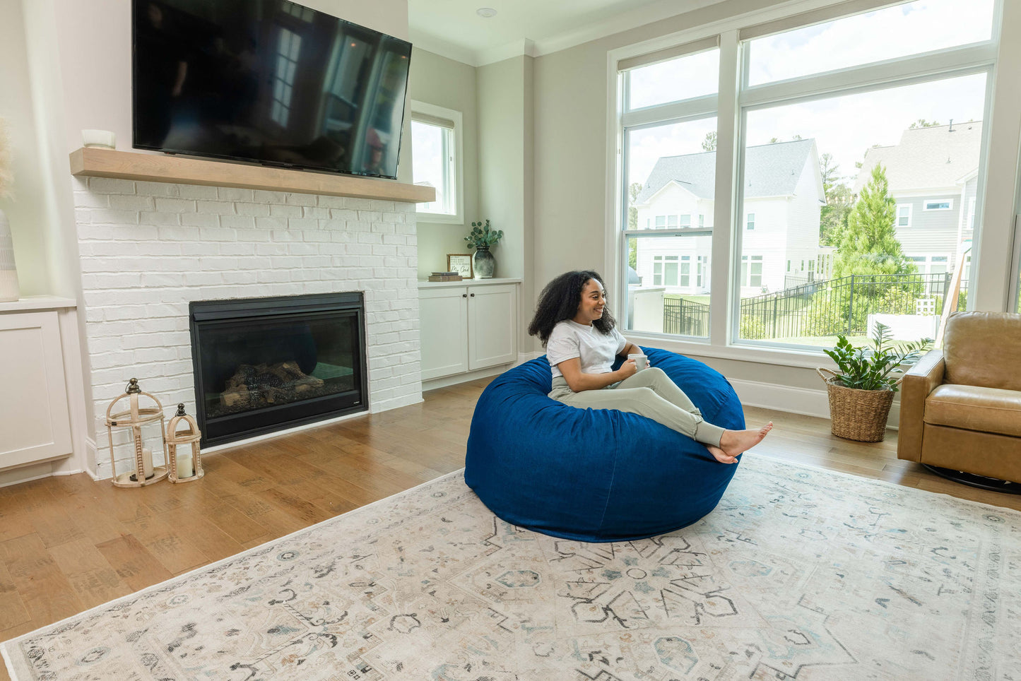 Cozy Sack City - Large Memory Foam Filled Bean Bag