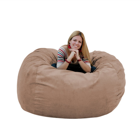 Bean Bag Chair Large 4 Foot Cozy Sack Premium Foam Filled Liner Plus Microfiber Cover