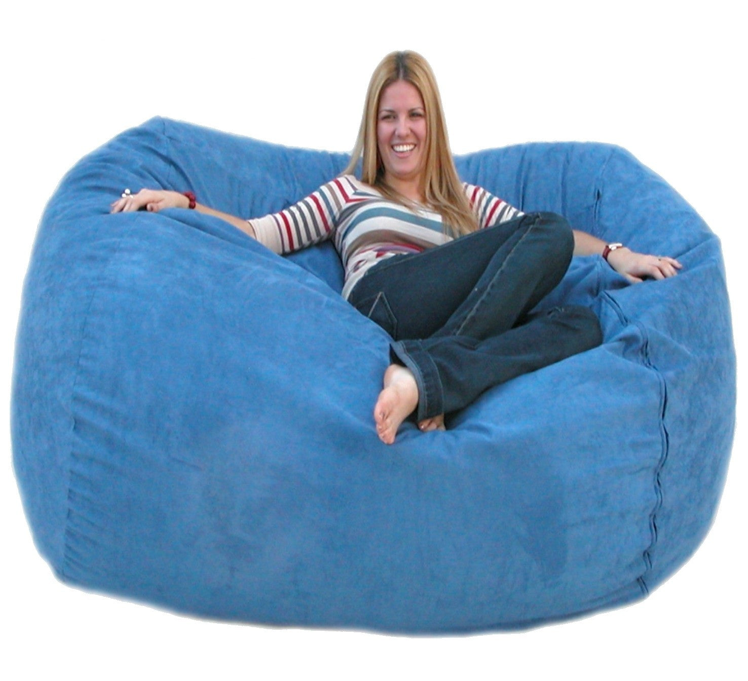 Bean Bag Chair Large 6 Foot Cozy Sack Premium Foam Filled Liner