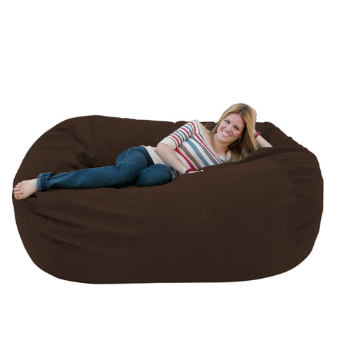 Bean Bag Chair Large 6 Foot Cozy Sack Premium Foam Filled Liner Plus Microfiber Cover