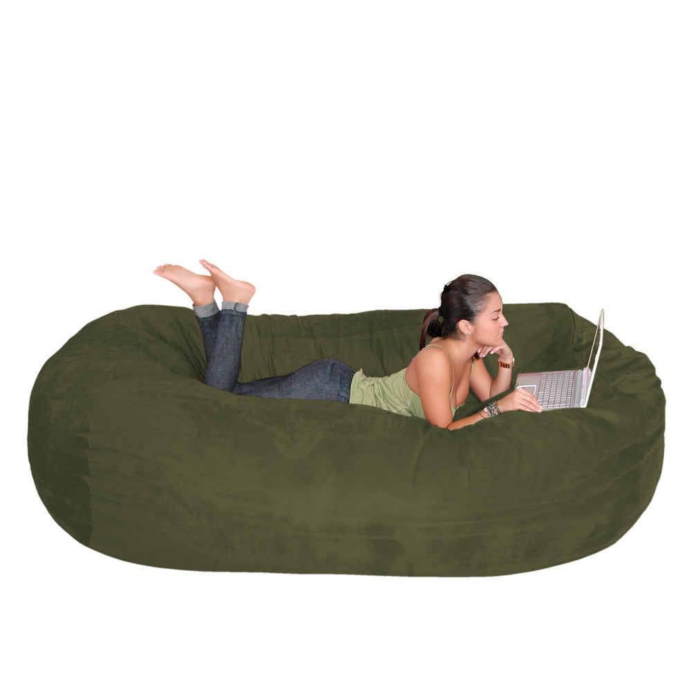 Bean Bag Chair Large 7 Foot Cozy Sack Premium Foam Filled Liner